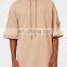 Mens Oversized Fit Tan Drop Shoulder Sleeve Pocket Sweatshirt