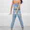  Online Store Korean Fashion Strapless Elastic Soft Washing Denim Jumpsuit Rompers Womens Apparel NT6352