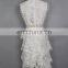 white lace dress lace patch work hollow out embroidered knee length sleeveless formal dress