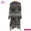 Latest Design Asymmetric Hem Long Sleeve Floral Maxi Dress