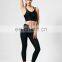 GAEANER black crop moisture wicking organic cotton padded sports yoga bra