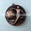 Antique bronze plating zinc alloy custom commemorative medal with 3D football pattern