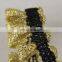 Italy design gold lurex fringes lace trim for clothes