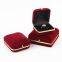 Wholesale Fashionable Luxury Handmade velvet jewelry ring box with custom logo