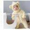 Autumn and winter new born baby one-piece romper for men and women, cute plush thick section, outing at home warm romper