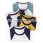 Wholesale Men's Short-sleeved 200g Linen New Short-sleeved Raglan Loose Color Matching Contrast Custom T-shirt