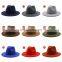 Wholesale New Wide Brim Fashion Jazz Cap Panama Vintage Winter Felt Fedora Wool Wide Custom Hats