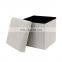 Customized Hot sale !!! modern and fashion living room furniture Corduroy foldable storage stool ottoman square