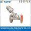 Zhejiang Kailing 22way flange Pneumatic plastic stainless steel ss304 ss316 single port actuator angle seat valves