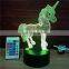 3D LED Night Light, 3D Optical Illusion Visual Lamp 7 Colors Touch Table Desk Lamp Unicorn