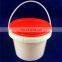 PP material custom logo plastic 500ml round bucket/plastic pail