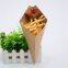 Disposable Kraft Paper white and brown French taper fries box packaging catchup for restaurant