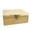 Hot sale customized packaging raw bamboo wood boxes with lock