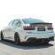 Прекрасный тюнинг - комплект из углепластика для BMW 3 series G20 в стиле CMST: передний спойлер, задний диффузор, боковые юбки и багажник с спойлером (модернизированный вариант)