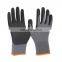 Nylon Knitted Black Sandy Finish Nitrile Gloves Arbeits Handschuhe Guantes de Nitrilo Sandy Nitrile Coated Work Safety Gloves