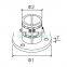 Pj-B098 Decoration Tube Flange System Stainless Steel Casting Pipe Floor Flange