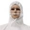 Type 4 5 6 Coverall EN 14126 Hooded Coverall Microporous Disposable 50gsm 65 GSM