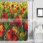 Hot selling fashion shower curtain sunflower printed shower curtain polyester shower curtain