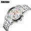 SKMEI 9121 Men Fashion & Luxury Stainless Steel Band Business Calendar Analog Waterproof Quartz Wrist Watches