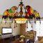 European Creative Retro Tiffany Stained Nar Restaurant Living Room Bird Glass Parrot Chandelier Light