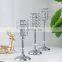 New Nordic Sticker Glass Silver Candle Holder Crystal Candle Holders Bougeoir Crystal Glass Candle Jar For Home Decor