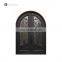Simple Design Wrought Sheet Iron Double Door arched wrought iron door