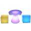 Light up Cube Furniture Remote Control Lighting 40cm Cube Chair Plastic Cube Stool Sedia Quadrata