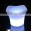 LED Ice Bucket Multiple Capacity Custom Logo  Portable Party Use Led Rechargeable Cooler Glowing Plastic LED ice bucket