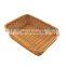 Wholesale Hand-woven home storage plastic wicker rattan bread fruit small Storage Basket