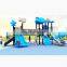 Commercial used big plastic slide children outdoor games playground equipment