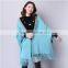 New spring women's double hair coat knitting wool cloak Cape fringed bat sleeve sweater coat