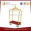 Polished Solid Brass Birdcage Bellman Luggage Trolley