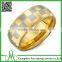 High quality new design gold finger ring fashion gold plated tungsten ring for men gold filled jewelry