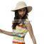 Summer cheap sombrero straw hat wholesale with handmade flowers