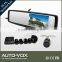 rearview mirror car parking sensor system front camera 4.3 inch monitor