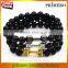 Unisex New Arrival 18k Plated Barbell Jewelry Turquoise Beads Prayer Dumbbell Bracelets
