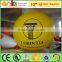 Yellow inflatable sphere helium balloon with logo