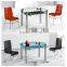 high quality glass top stone base dining table factory sell directly YY19