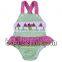 Beautiful watermelon hand smocked swimwear for girls