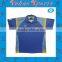 Custom made polo shirt with own logos color blue and white