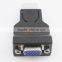 High Quality DisplayPort DP to VGA Converter Adapter Connector Input Output New Black