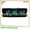 3" red led digital wall clock with mounting bracket