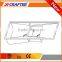 Pro CNC welding process two holes double bowl small corner brushed kitchen sink cabinet