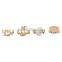 Cheapest price gold plated zinc alloy rhinestone 8 pieces ring earring jewelry set                        
                                                                                Supplier's Choice