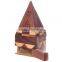 VINTAGE PYRAMID WOODEN INCENSE BURNER-DECORATIVE WOODEN INCENSE NWIB002