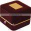 Luxury Metal Labeled Custom Velvet Ring Box