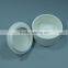 White glazed ceramic round style jewelry box