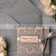 Embossed Tri-fold vintage wedding invitations with Ribbon Bow & Printing