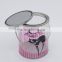 Round tin gift boxes with clear window
