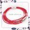 wholesale red leather bracelet with beads charms for girls